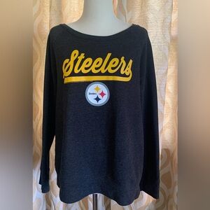 Women’s NFL Team Apparel Steelers Crew Sweatshirt- Large.